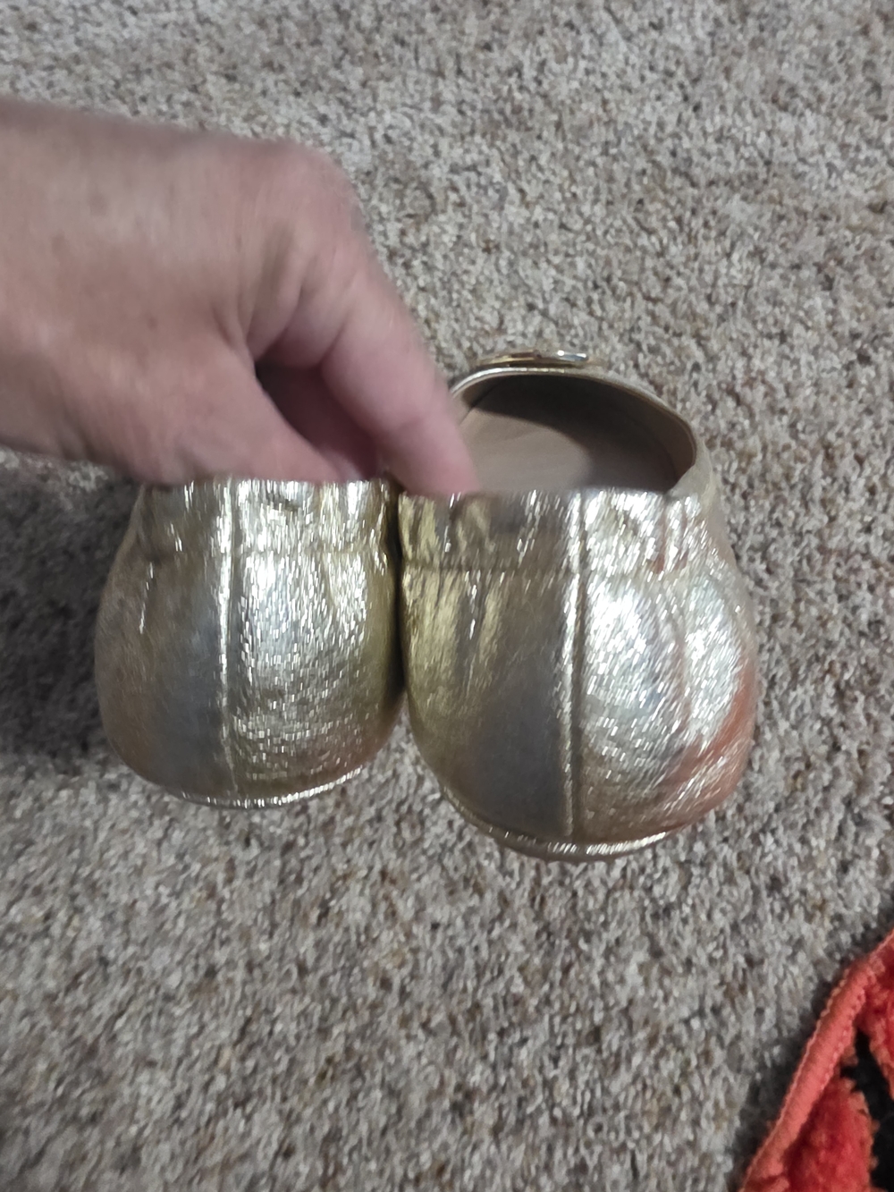 Tory Burch Gold Metallic Reyna Ballet Flats - Picture 4 of 4